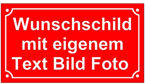 BeNsil Schilder, Schilder Selbst Gestalten, Wunschtext Schild, Personalisiert mit Text/Name/Foto/Logo/Schrift für Garage, Hotel, Parkplatz, Schule, Carport, Firma, Garten, Wohnadresse
