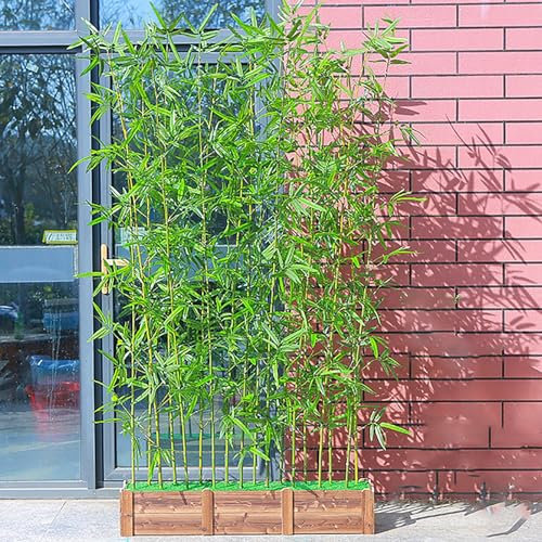 LHXLSH Plantas Artificiales, Árbol De Bambú Artificial, Planta De Hojas De, Separador De Ambientes, Arreglos Florales Decoración del Hogar Y La Oficina Bonsai De Escritorio(120cm/47in)