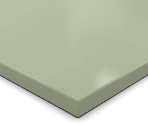 19mm Spanplatte Zuschnitt Avocado Green melaminharzbeschichtet Länge bis 200cm Dekorplatten Zuschnitte mit Umleimer Auswahl: 80 x 10 cm (ABS Kante komplett)