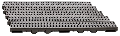 ScarMaxx - Canale di drenaggio da 5 m - Canale a Pavimento - Scarico dell'Acqua piovana - A15 Altezza 60 mm - Set Completo - per raccordi angolari e trasversali - griglia Classica Grigia - 13x500x6cm