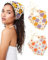 Kopftuch Damen Sommer, 2 Stück Sommer Blumen Dreieck Haartuch, Kopftücher für Damen, Gehäkeltes Blumen Bandanas, Blume Gestrickt Boho Floral Kopftuch, für Frauen und Mädchen (A, Einheitsgröße)