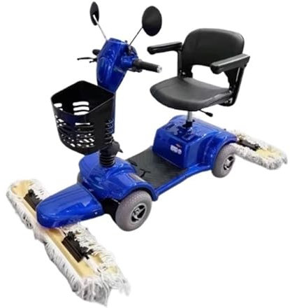 eldriven elektrisk sopmaskin Att köra elektrisk dammvagn, kommersiellt golv, verkstad for fastighetsfabrik, städfordon, golvskurmaskin liten industriell golvsopare(Blue)