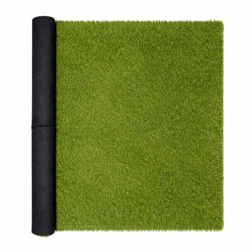 Acomoda Textil – Césped Artificial Alta Densidad 20mm para Interior Exterior. Rollo Hierba Sintética con Orificios Drenaje y Fácil Instalación para Jardín, Terraza, (Altura 20mm, 2x10m)