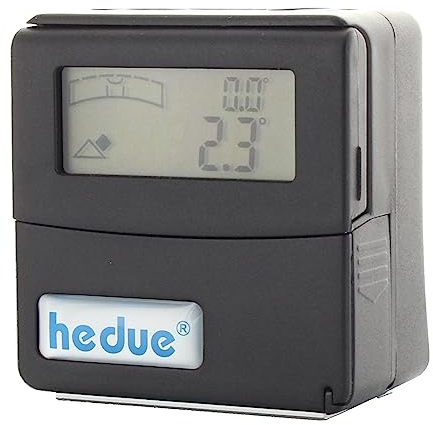 hedue® LevelBox M525 - Bevel Box magnetisch für Absolut- und Relativmessungen, Winkelmesser digital, digitale Wasserwaage & Neigungsmesser