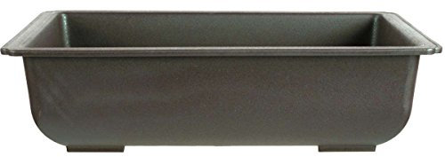 Bonsai pot 35x25.5x9.5cm dark brown rectangular plastic