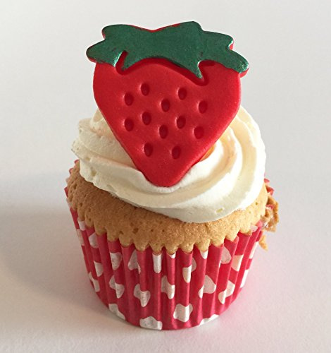 6 Gorgeous Kitsch Sugar Strawberries- Handmade with love in the UK!