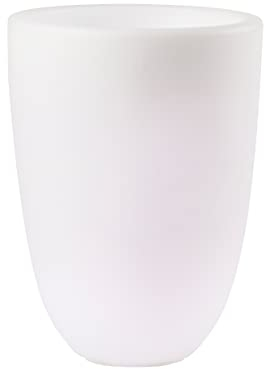 8 seasons design Shining Curvy Pot M, LED Pflanzkübel (Weiß) 39 x 51 cm, E27 Fassung inkl. Leuchtmittel in warmweiß, beleuchteter Pflanzkübel für innen und außen, Blumenkübel