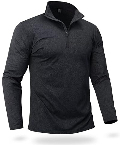 Boladeci Mens Pullover Quarter Zip Fleece Thermal Mens Golf Shirt Black Long Sleeve Hiking Sweaters and Pullovers 3/4 Zip Pullover Sweatshirts Golf Accessories Gifts Clothes