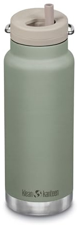 Klean Kanteen Botella térmica TKWide con Tapa con Pajita, 32 onzas,