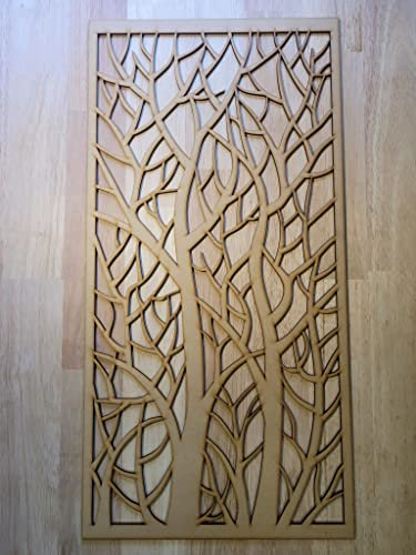 Tree Branch Screen Radiator Cabinet wall Decorative Screening-grille- Perforated MDF panel (1200x600mm) 0001