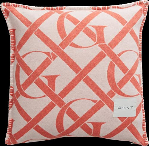 GANT Monogram Woll-Zierkissen Farbe Warm Sienna Größe 50x50