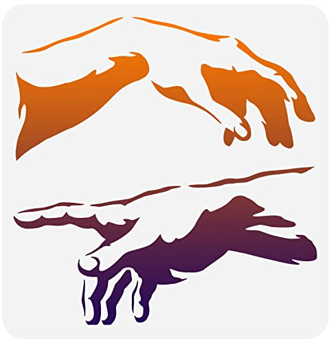 FINGERINSPIRE Hände Malschablone 30x30cm - Handmuster Vorlage - Kunststoff - Modern - Schablone