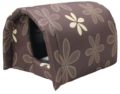 Whiwhi Casetta per Gatti per Esterni Tenda Impermeabile per Gatto Randagio,Cuccia per Cani da Esterno Calda,Lavabile,Resistente Alle Intemperie,per Animali Domestici Randagi 42x31x28cm