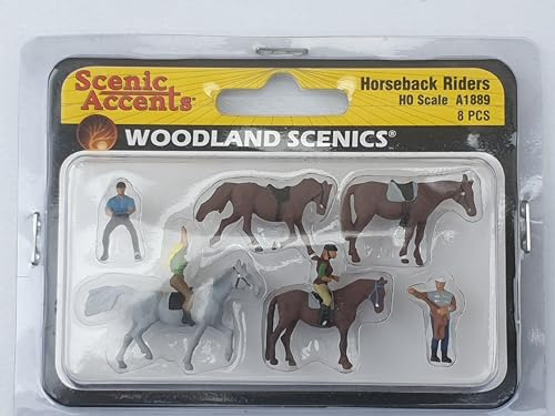Woodland Scenics A1889 ryttare hästar ridlektioner figurer spår H0 HO 1:87 Horseback Riders