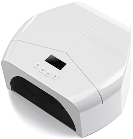 Voltix Lampada UV Unghie Professionale con 4 Timer e 72 LED, Fornetto Asciuga Smalto per Semipermanente e Gel, Sensori di Movimento e Base Staccabile, Ideale per Manicure e Pedicure