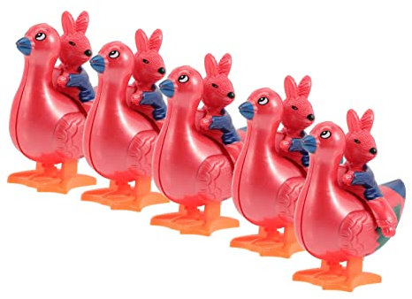 JOINPAYA 5pcs Wind up Jumping Chick Toys Cute Clockwork Chicken Figures for Birthday Parties Easter Celebrations and Fun Decorations Made of for Enjoyment