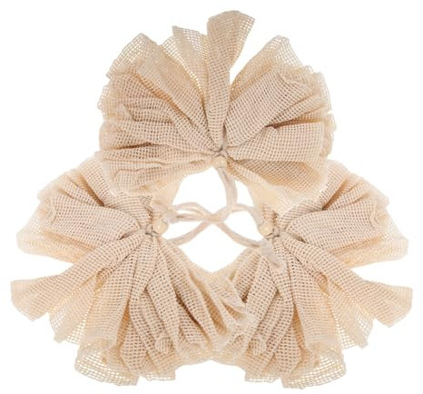 minkissy 3pcs Facial Cleansing Net Bath Mesh Pouf Ball for Exfoliating Foaming Use As Body Loofah Sponge in Shower