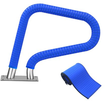 Pool Handrail Covers with Zippers, 300CM Inground Swimming Pools Hand Rail Cover, Anti-Slip Cool Touch Heat Resistant for Indoor, Blue, Non Slip Swim Pool Railing Ladder Stair Handle Grip, 10FT