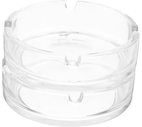 COLLBATH 2piezas Cenicero Redondo De Grueso Ceniceros De Bolsillo Para Uso Exteriores Decorativo De Mesa Para Cigarros