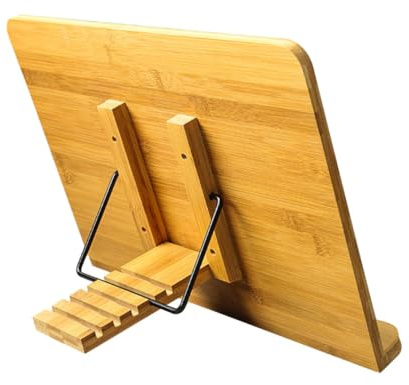 Generico Leggio Regolabile in Legno di Nanmu Grande Supporto da Tavolo per Lettura e Laptop Porta Spartiti Musicale Multifunzione Angolo Inclinabile per Studio e Casa