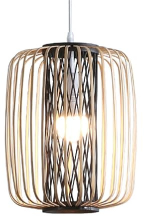 YGZPALH Lampadario In Stile Wabi-sabi Intrecciato A Mano, Lanterna Minimalista, Grande Cesto, Rustico, Lampade Tropicali, Luci In Bambù Naturale Per Ingresso, Corridoio, Camera Da Letto