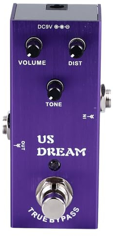 Sonew Efector de Distorsión de Guitarra, Carcasa de Metal, Múltiples Tonos, Efecto de Guitarra Eléctrica, Perilla de Pedal, Ajuste AN?03 (AN‑03 Púrpura)