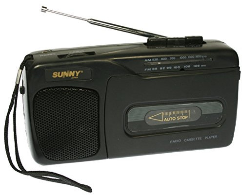 SUNNY 8018 - Radio Cassette portátil con Altavoz Incorporado (17 x 9,3 x 7 cm)