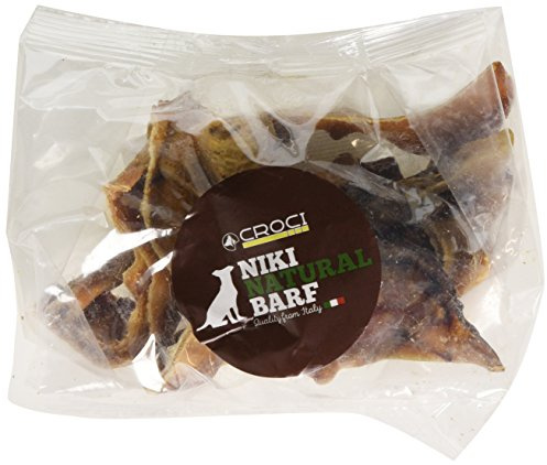Croci Niki Natural Barf - Morceaux d'oreille des Porc, Collation Naturelle pour Chiens, Idéale pour Le Régime Barf, 200 g