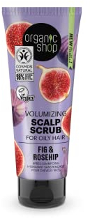 Organic Shop Volumizing Scalp Scrub für fettiges Haar, Feige und Hagebutte (75 ml)