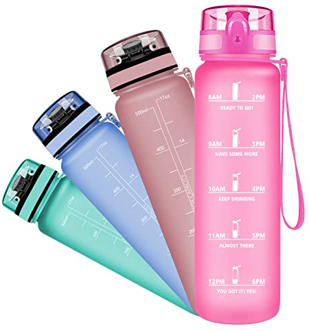 Grsta Trinkflasche klein - Trinkflasche 500ml, BPA-frei Auslaufsicher, Kinder trinkflasche für Schule, Fitness, Laufen, Outdoor