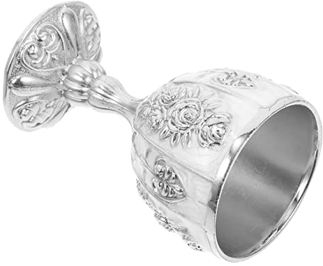 HEMOTON Anteojos Copa De Cáliz Copa De Vino Copa De Altar Cáliz De Brujería Copa De Ofrenda De Agua De Cobre Aleación Copas De Vino Chinas Vintage Retro Bebiendo Comunión