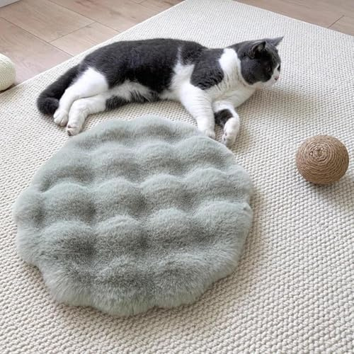 Aakluk Cojín para Mascotas | Cama y Manta de Piel sintética autocalentable | Cojín para jaulas de Cachorros, Alfombrilla cálida | para Gatos de Interior, Cachorros Razas Grandes, 30 cm