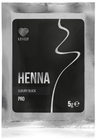 LOVELY Henna ögonbrynsfärg lyx svart 5 g – för definierade brows från växtbaserade pigment – intensiv svart nyans för mycket mörka hårfärger och mörka ögonbryn (1-pack)