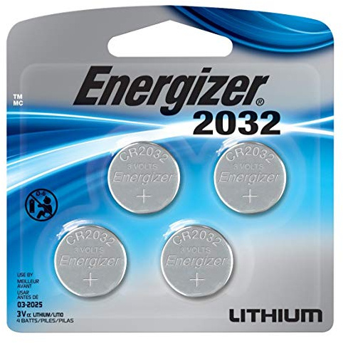 Energizer CR2032 zero mercury batteries, 3 Volts, 4 Batteries (Fresh)