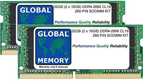 32GB (2 x 16GB) DDR4 2666MHz PC4-21300 260-PIN SODIMM MEMORY RAM KIT COMPATIBLE WITH 27 RETINA 5K IMAC (2019/2020)
