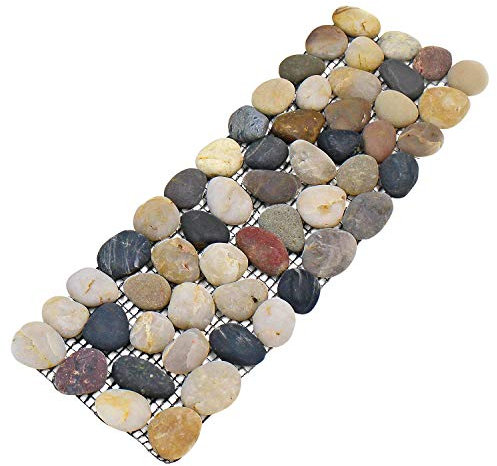 Parkland® Pack of 8 Pebble Border Stone Garden Plant Lawn Edging Strips Wall Tile Bathroom