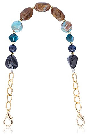 PandaHall 1 Strang Perlen Taschenkette, 43cm Geldbörsenkette Ersatz Chunky Geldbörsenriemen Stein Taschenketten mit Karabinerverschlüssen für DIY Taschen Handtasche Clutch Eimer Tasche