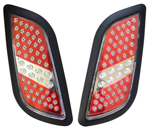 Red Hawk LGT-342L Taillight Set Compatible With/Replacement For E-Z-GO RXV 2016-2021 Golf Carts
