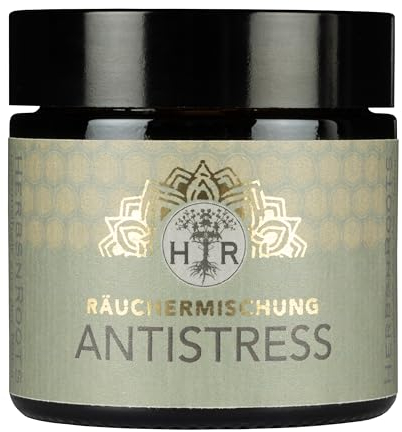 Antistress Räuchermischung - Kraftvolles Räucherwerk • spirituell • energetische Reinigung • 100% Natur • ähnlich: Palo Santo Räucherstäbchen, weißer Salbei zum Räuchern • HerbsnRoots