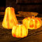 TZQFROCE Herbstdeko Kürbis Figuren 3 Stück - Laterne Beleuchtet für Tischdeko, Erntedankfest, Halloween, Party, Garten