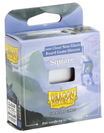 Dragon Shield Board Game Sleeves | Non-Glare Card Sleeves for Tabletop Games | Durable, Smooth Shuffle Feel & Acid-Free, Compatible with Gloomhaven, Wingspan & More | Square - 1 Pack