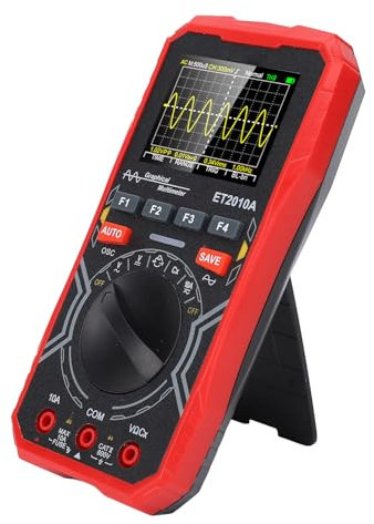 Oscilloscopio Digitale Multimetro Portatile 2 in 1, Mini Oscilloscopio Portatile con Funzione di Spegnimento Automatico, Larghezza di Banda di 1 MHz, Frequenza di Campionamento