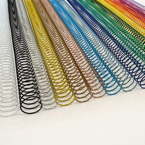 DHP - Spirale Metallo Passo 5:1, 10 mm, A4, MiniPACK Assortito Scatola 25, Colori Standard e Speciali, 60 fogli