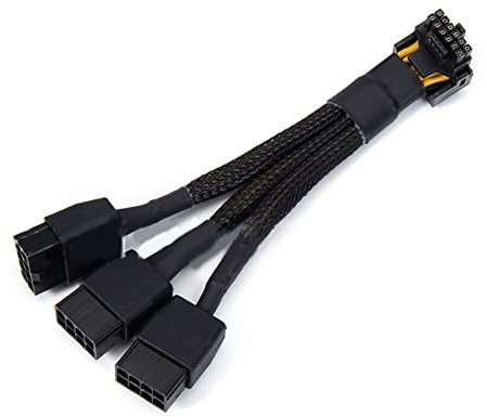 THINCAN 12+4Pin 12VHPWR To 3pcs PCi-E GPU 8Pin Graphics Video Card 3x8pin PCIE 5.0 Cable RTX4090 Power Supply Extension Cable