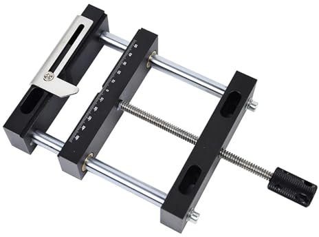 Toplionace Tornillo de Banco de Aluminio Resistente para Máquina de Grabado, Abrazadera de Banco de Precisión Galvanizada Negra para Tallado de Madera, CNC y Fabricación de Joyas.