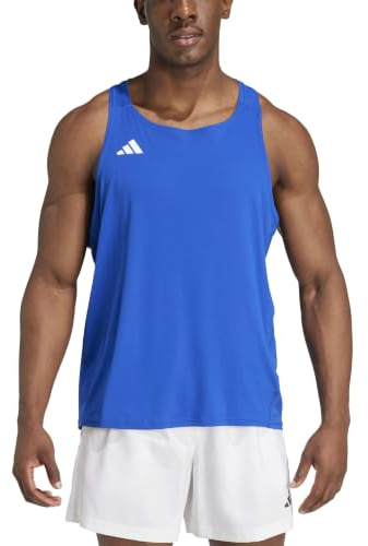 adidas Men's Adizero Essentials Aeroready Running Singlet Shirt, Team Royal Blue, XXL