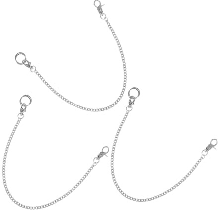 ORFOFE Set 3 Pezzi Catena da Tasca in Acciaio Inossidabile Argento, Catena Decorativa per Orologio Vintage Design Sofisticato e Finitura Lussuosa per Abbigliamento Casual