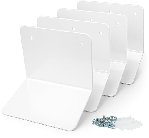 Generico Set 4 Mensole in Abs Sospese Invisibili per Libri – Librerie da Parete, Stile Minimal e Moderna Eleganza per Casa, Camera da Letto, Soggiorno o Ufficio