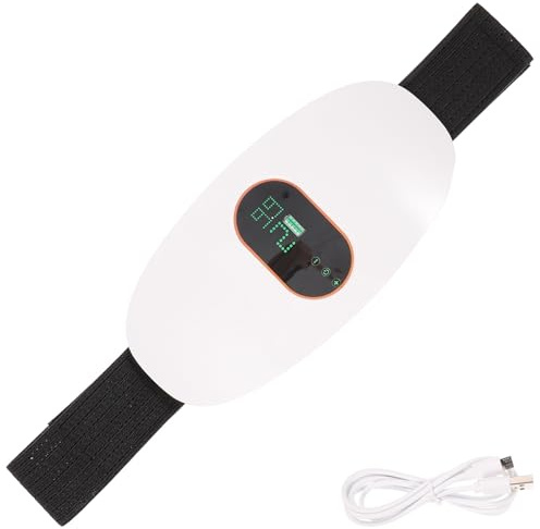 OFFIGAM Masajeador Abdominal Eléctrico Blanco de Abs Función de Masaje en Cintura y Vientre, Pequeño y Ligero, Adecuado para Cuidado Personal en Casa