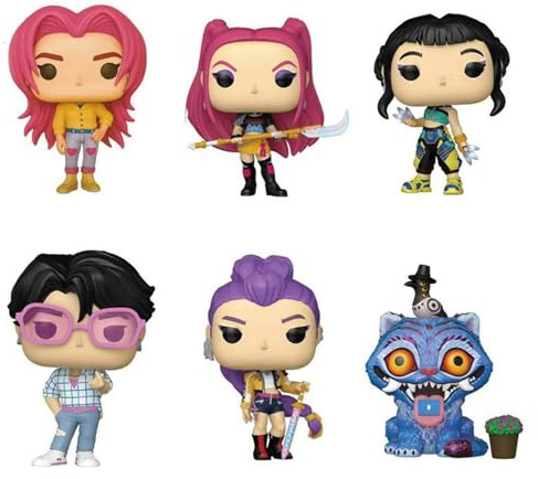 6 Pcs New Pop Demon Hunters Accessoires Figurine Jouet Décorations Rumi/Mira/Zoey Set 6 Pieces PVC Mini Figurines, Set Toys Collection Cute Unique And Fun for K-Pop Hunters Fans Birthday Gifts